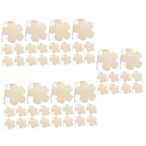 5 Sätze Blumentablett Aus Holz Holzrohlinge Holzblumen Diy Holzblumen Zum Basteln Anlage Künstliche Pflanzen Graffiti-chips Unvollendete Holzausschnitte Hölzern Khaki 10 Stück * 5 EXCEART von EXCEART