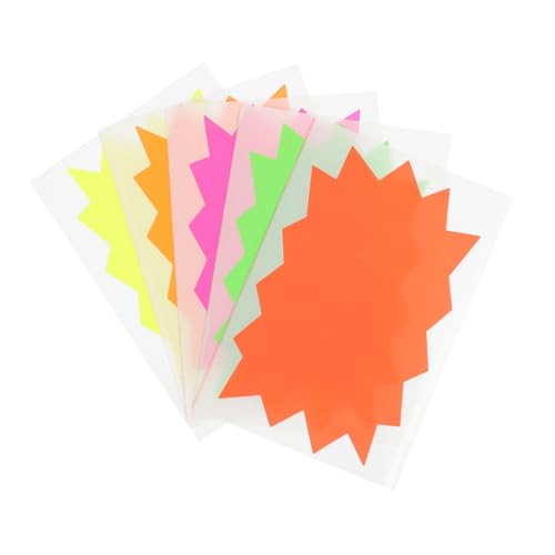 EXCEART 1 Aufkleber mit Explosionsetikett Etiketten für Spielzeugaufkleber Bastelaufkleber scrapbook scheckheft Etikettenaufkleber selber machen fluoreszierende Tags als Papier von EXCEART