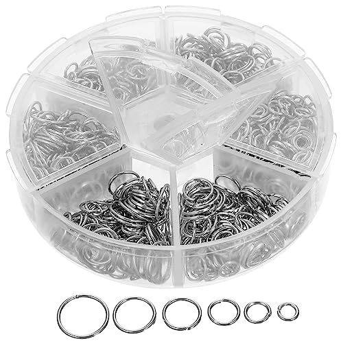 EXCEART 1 Box Schmuck Spaltring Jump Maker Goldringe Schlüsselanhänger Mit Anhängern Schlüsselanhänger Hoop Buchringe Halskette Biegeringe Schlüsselring Fidget Ring Sizer Schmuckschlaufen von EXCEART