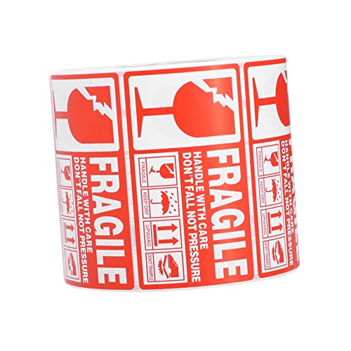 EXCEART 1 Roll of Warning Packing Decal Griff Mit Pflege Versandetikettaufkleber von EXCEART