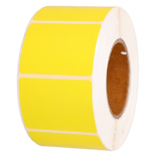 EXCEART 1 Rolle Farbiges Thermopapier Farbiges Versandetikett Druckbar Druckeretiketten Thermisches Etikett Glänzend Etikettenband Aufkleberdruckerpapier Klare Thermoetiketten Dank Yellow von EXCEART