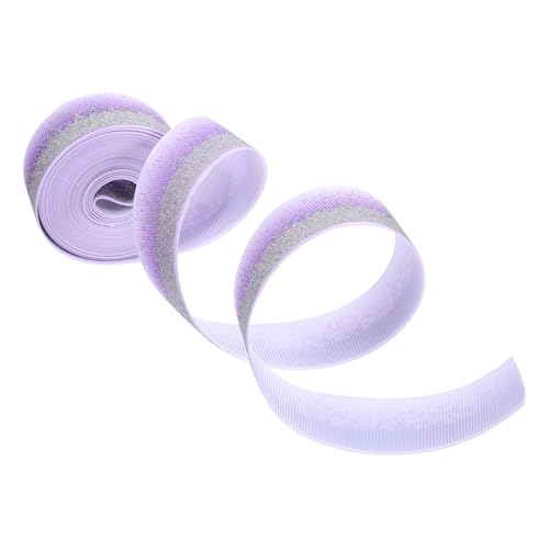 EXCEART 1 Rolle Farbverlaufsband Verpackungsband Bänder Seidenband Sackleinenband Linealband Spitzenband Band Rosa Alles Zum Geburtstagsband Für Blumenstrauß Strauß Stoff Violett von EXCEART