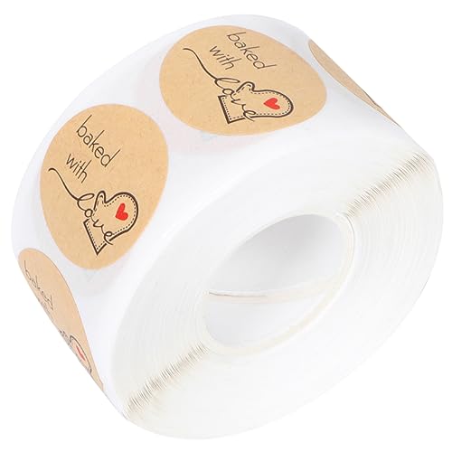 EXCEART 1 Rolle Geschenkanhänger Hochzeitsaufkleber Bausatz Punkt Etikett Alphabet Wiederverwendbar Umschläge Beutel Umschlagaufkleber Siegel Tier Verpackung Kraftpapier von EXCEART