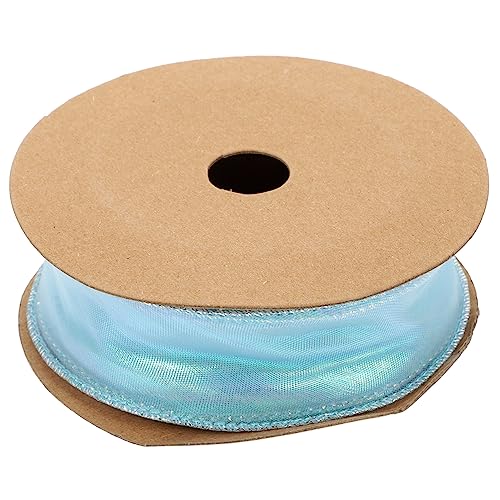 EXCEART 1 Rolle Illusionswellenband Breites Drahtband Gestaltetes Geschenkband Chiffon-seidenband Haarschleifen Band Bandrollen Basteln Polyester Täglicher Gebrauch Blaues Band Baby von EXCEART