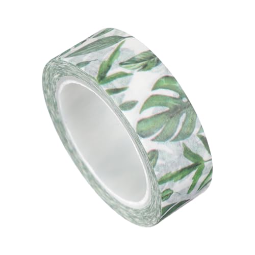 EXCEART 1 Rolle Monstera-Blatt-Klebeband antike Maskierung Party doppelt Haken Auto geschenkverpackung verpackung dekoratives Klebeband Pflanzen Washi Tapes Papier Klebeband Green von EXCEART