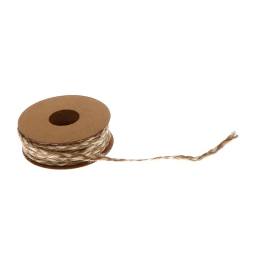 EXCEART 1 Rolle Schleife Haarband Jute Chiffon Quasten basteln Blau Burgund seidenband bändchen ribbons ribbon band rüschenband Hanfband Hochzeitsband DIY handgemachtes Band Hanfseil Beige von EXCEART