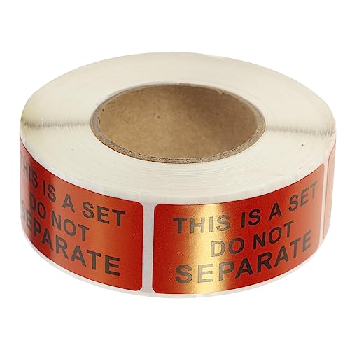 EXCEART 1 Rolle Set Label nicht entfernen Warnschild Etiketten paketaufkleber farbige selbstklebender Warnaufkleber selbstklebende Versandaufkleber Selbstklebendes beschichtetes Papier von EXCEART