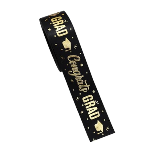 EXCEART 1 Rolle Staffelungsband Samtband verdrahtetes Sackleinenband band leis für den abschluss Girlande Bogen Gold seidenband ribbon Geschenkbänder ein Verpackungsband Schleife Polyester von EXCEART