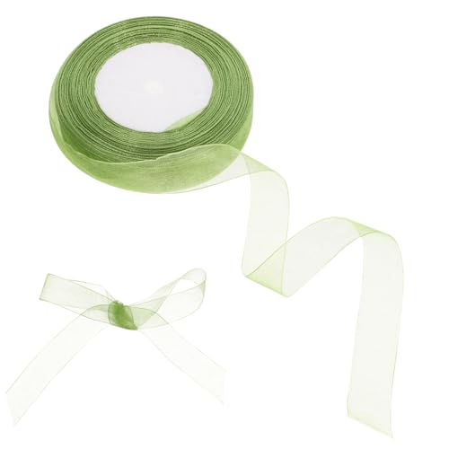 EXCEART 1 Rollenrolle Gurt Band Für Verpackungen Geschenkband Weihnachtliches Tüllband Haarschleifen Band Geschenkpaketband Grünes Band Verpackungsmaterial Multifunktion Nylon von EXCEART