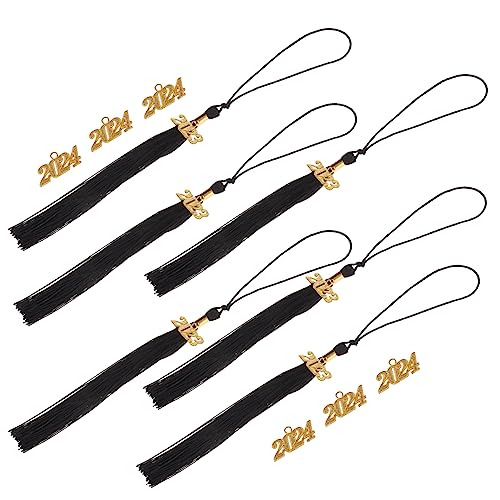 EXCEART 1 Satz Abschluss saison Quasten Bausatz Abschluss Quasten Stift Abschlusshutdekorationen abschlussfeier graduation cap 2023 Abschlussquasten Abschlussquaste 2023 Polyester Black von EXCEART