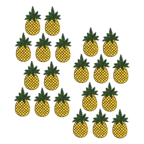 EXCEART 1 Satz Ananas -stickerei Mini-handschuhe Häkelananas Bestickte Ananas Wärmepolster-anti-scenen-handschuhe Stoffflicken Für Kleidung Ananasflecken Eisen Auf Stickgarn 20st von EXCEART