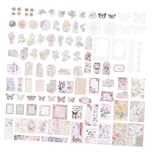 EXCEART 1 Satz Aufkleber Material paket Retro-Aufkleber Schrott Laptop-Aufkleber scrapbook paper the washi tape Aufkleber für Scrapbooking DIY-Papieraufkleber Japanisches Papier von EXCEART