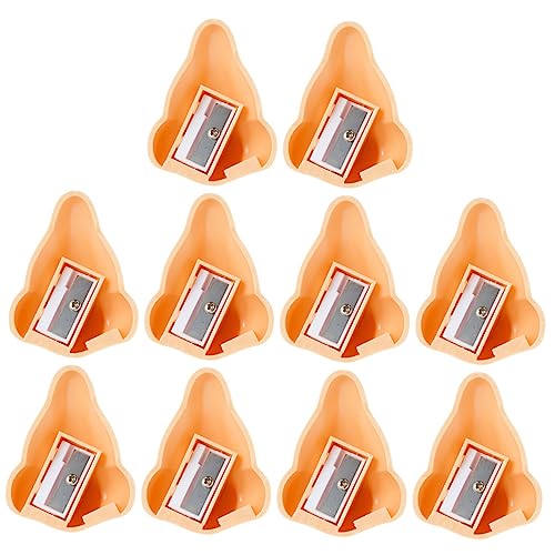 EXCEART 1 Satz Bleistiftspitzer Shöne Bescherung Dosenspitzer Pencil Sharpener Schulanfang Kühler Feeder Herz Leuchtreklame Bleistiftschneider Weihnachtsgeschenk Plastik Yellow 10st von EXCEART