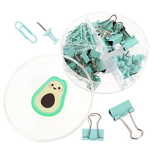 EXCEART 1 Satz Büroklammer Schwanzclip mittlere Heftklammern schöne Reißnägel Miniclips Mini-Stecknadel Rechnung Clip bookmarks book marks deko Aktenordner-Clips Büroklammern Eisen Green von EXCEART