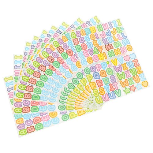 EXCEART 1 Satz Bunte Aufkleber Mit Englischem Alphabet Streifen Selbstklebende Tapete Personalisierte Sticker Personalisierte Aufkleber Buchstaben Aufkleben Briefkasten Aufkleber 10blatt von EXCEART