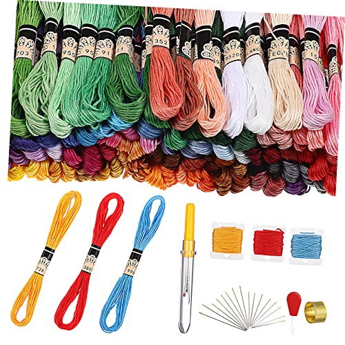 EXCEART 1 Satz DIY Stickerei Handarbeiten Stickerei-Kits Stich-Kits Kreuzstichfaden mit Nadeln Nähgarn-Set Stickrahmen Stickgarn-Set selber machen Strickwerkzeug Nähzubehör Nadel ist Eisen von EXCEART