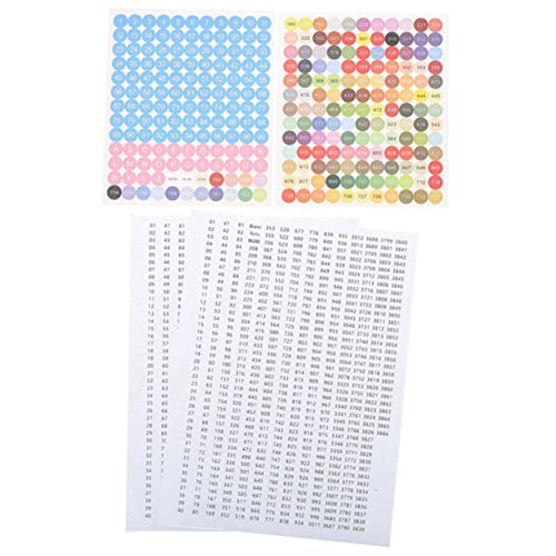 EXCEART 1 Satz Diamond Sticker-nummer Mini-buchstaben-aufkleber Behälter Etikett Aufkleber Für Scrapbooking Punktaufkleber Nummernaufkleber Kleine Abziehbilder Papier 4 Blätter von EXCEART