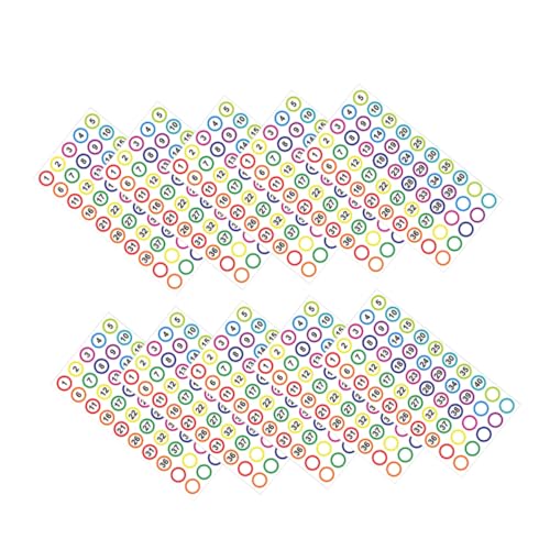 EXCEART 1 Satz Digitale Aufkleber Inventaraufkleber Nummeriert Zahlenaufkleber Nummer Inventaraufkleber Lageraufkleber Für Den Lagerbestand Nummernaufkleber Kupferplattenaufkleber 20 Blatt von EXCEART