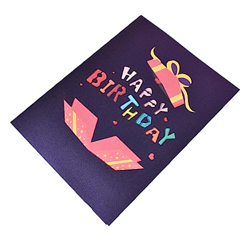 EXCEART 1 Satz Geburtstagskarte Geburtstagswünsche Segenskarten zum Geburtstag Klappkarten happy birthday karten happy birthday card Pop-up-Karten Geschenkgutscheine segnen Papierstau von EXCEART