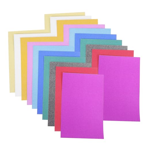 EXCEART 1 Satz Geprägtes Papier Glitzerkarton Kartonpapier Glitzerndes A4-papier Karton Selber Machen Kreativpapier Papierschere Diy-papiere Glitzer-bastelkarton Papierstau 40 Blatt von EXCEART