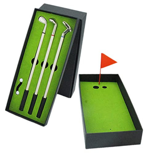 EXCEART 1 Satz Golfstift Golfgeschenke schreibkladde Golf-Desktop-Set Golfmarkierungen Schreibtischdekoration Kugelschreiber Mini-Desktop-Spiel Golfzubehör dekorativer Stift Zinklegierung von EXCEART