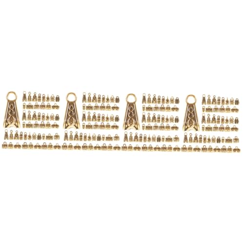 EXCEART 1 Satz Hängende Gliederschnalle Abstandsperlen Aus Gold Anhänger Für Armbänder Makramee Armbandverschluss Verschluss Für Armbänder Ohrring-anhänger Basteln Sie Charm-anhänger 120st von EXCEART