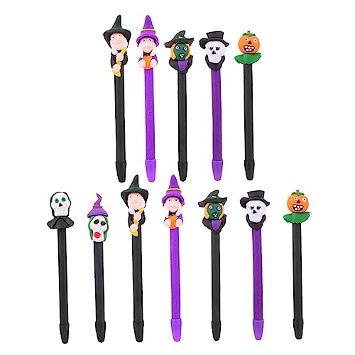 EXCEART 1 Satz Halloween-kugelschreiber Bezaubernder Schreibstift Halloween-gelstift Halloween Halloween Assecoires Schöner Stift Kugelschreiber Für Schüler Polymer-ton 12st von EXCEART