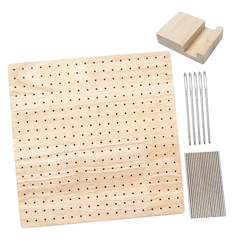 EXCEART 1 Satz Handgefertigte DIY-Wollstrickplatte mit Fester Formplatte Steckbrett Häkelnadel-Etui Bretter basteln Set bastellset Blockierbrett häkeln handgefertigte Blockierplatte Holz von EXCEART