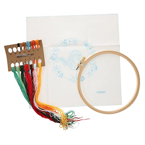 EXCEART 1 Satz Handstickerei-kit Material Zum Sticken Stickset Selber Machen Diy Stickerei Versorgung Kreuzstich-starter-kit Professionelles Nähset Stickset Für Anfänger Baumwolle von EXCEART