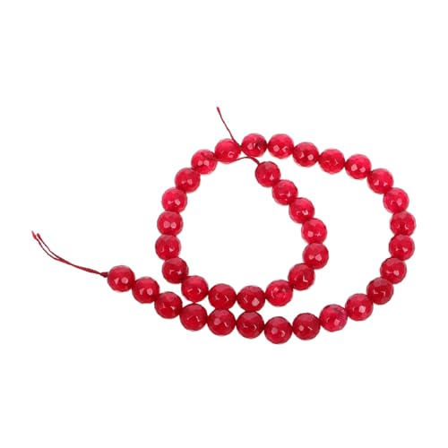 EXCEART 1 Satz Karneol Lose Perlen Rote Armbandperlen Rote Perlen Edelsteine ​​ Chakra Perlen Kraft Perlen Rote Handwerksperlen Rondelle Perlen Roter Achat 36 Stück von EXCEART