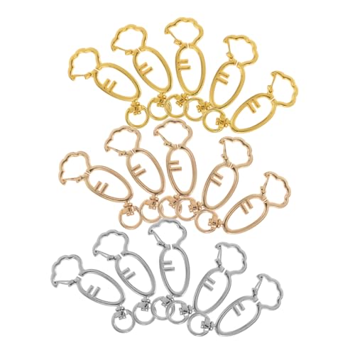 EXCEART 1 Satz Karotte Schlüsselanhänger Federringverschluss Karabiner-schlüsselbundclip Geldbörsenverschlüsse Für Die Taschenherstellung Schlüsselanhänger Mit Karottenclip Metall 15st von EXCEART