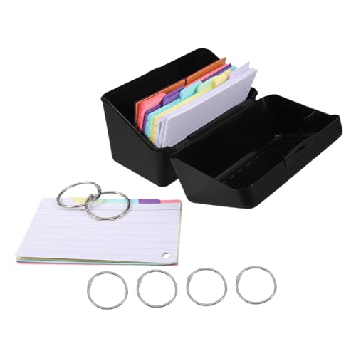 EXCEART 1 Satz Karteikartenhalter-set Karteikarten Für Grußkarten Sechsfarbiger Organizer Karteikarten Mit Karteikarten Zubehöretiketten Desktop-karteikarten Etikettennotizen Plastikpapier von EXCEART