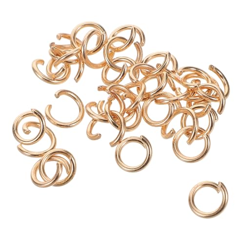 EXCEART 1 Satz Kettenglied Armbänder Mehrzweck-sprungring Handgefertigter Sprungring Schmuckringe Schmuckzubehör Armband Biegering Verriegelnde Schnellkupplungen Eisen Golden 30st von EXCEART