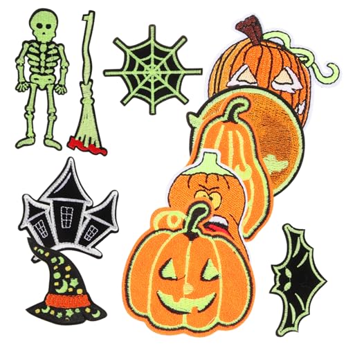 EXCEART 1 Satz Kleidungsflicken Patch Aufnäher für Kleidung nähen bestickt Buchstaben aus Stoff halloween dekoration halloween decoration kürbise Polyester-Kleidungsaufnäher Kleiderdekore von EXCEART