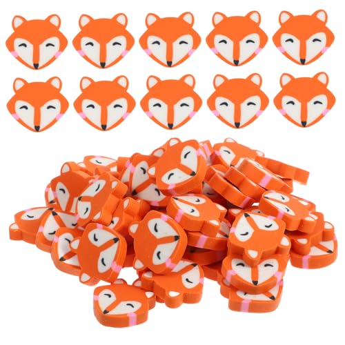 EXCEART 1 Satz Kleiner Fuchs-radiergummi Radiergummis Für Kleinkinder Kappen Radiergummis Fuchs Radiergummi Gesteckt Puzzlematte Puzzlekleber Radiergummi in Form Eines Füchses 50 Stück von EXCEART