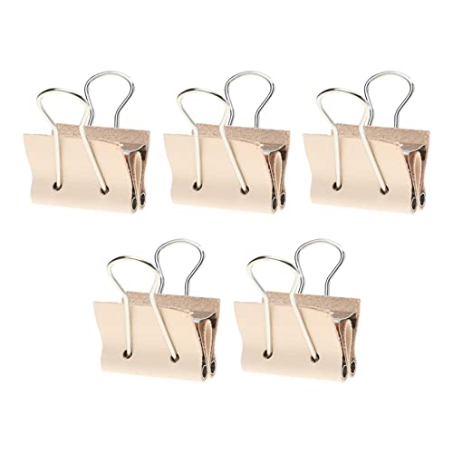 EXCEART 1 Satz Leder Schwalbenschwanz Clip Binder Clips Büroklammern DIY Leder Binder Klemme DIY Leder Binder Clip DIY Binder Klemme Leder Clip Phoenix Clip Leder 5 Stück von EXCEART