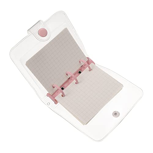 EXCEART 1 Satz Loseblattbuch Spiralblock Aus Millimeterpapier Transparente Mini-hüllen Für 3-ring-ordner Ordnertaschen Für 3 Ringordner Transparentes Mini-notizbuch Ringbuch Legierung Rosa von EXCEART