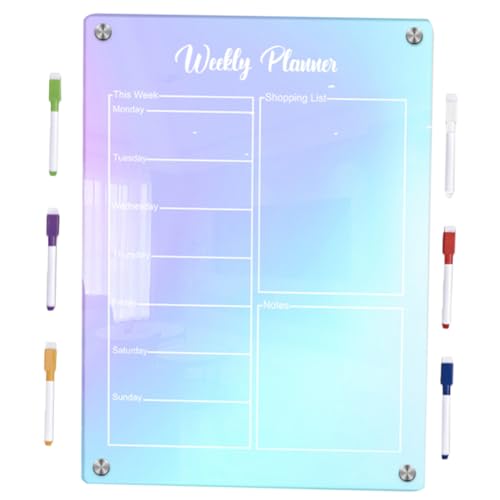 EXCEART 1 Satz Magnetische Monatsplanungstafel Whiteboard-magnete Trockener Radiergummi Trocken Löschen Trockener Löschbrett Planke Whiteboard-marker Trocken Abwischbar Kühlschrank Acryl von EXCEART