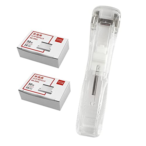 EXCEART 1 Satz Nahtlose Heftklammer Minimalistisches Dekor Hefter Für Schreibtisch Heavy Duty Minihefter Mit Heftklammern Schicke Büroklammern Kleine Büroklammern Transparent Plastik von EXCEART