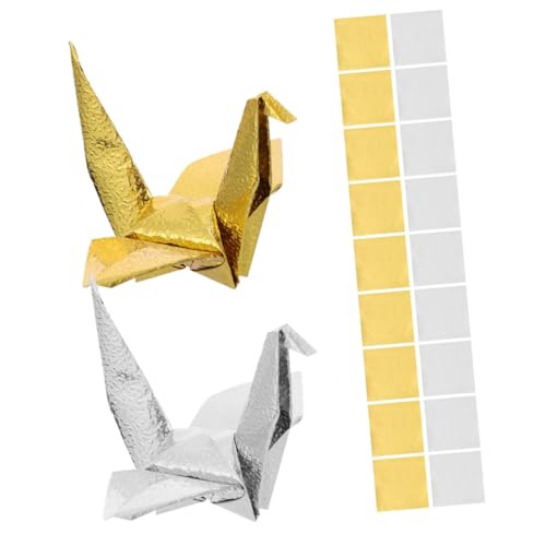 EXCEART 1 Satz Origami Bastelideen Bastelmaterial Faltpapier Geschenkverpackung Papier Metallisches Papier Glanzpapier Zum Basteln Reflektierendes Bastelpapier 200 Blatt von EXCEART