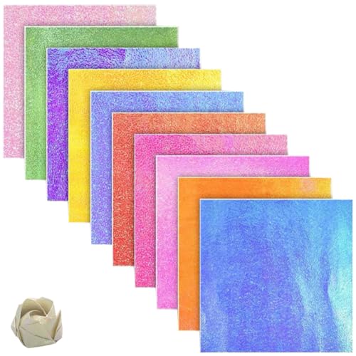 EXCEART 1 Satz Perlenpapier Origami Papier DIY Faltpapiere Karte DIY Papier DIY Zubehör DIY Bastelpapier DIY Papier DIY Bastelpapier Doppelseitiges Papier DIY Material Bunt 150 Stück von EXCEART