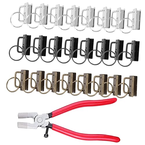 EXCEART 1 Satz Schlüsselring-Endstückclip Schwanzclip Mahlen Auto Schlüsselband für Schlüssel Gürtel bookmarks book marks ledergurt keyring Pferdemaulclips Schlüsselanhänger Armband Eisen von EXCEART