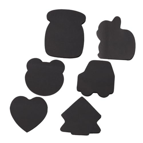 EXCEART 1 Satz Schwarze Haftnotiz Multifunktions-klebestreifen Schwarzes Büromaterial Aufkleber Für Haushaltsnotizen Tragbare Notizblöcke Abreißbare Memo-sticker Papier Black 6st von EXCEART