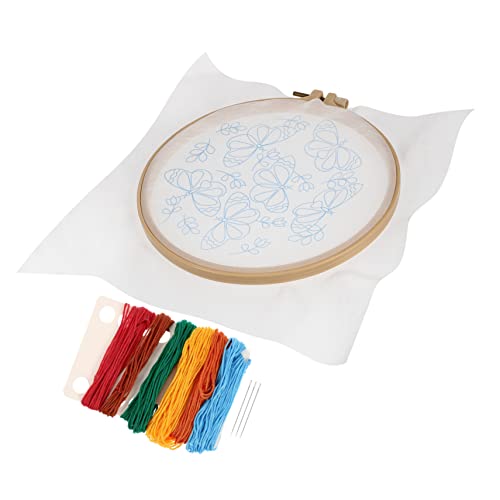 EXCEART 1 Satz Stickerei-Kit Stickerei-Stoff Stanznadel zum Sticken Bausätze Kreuzstich Stickrahmen Nähen embroidery set Nähmaterial handgemachtes Bastelset Aluminiumlegierung Colorful von EXCEART