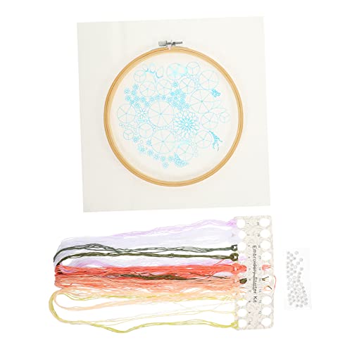 EXCEART 1 Satz Stickerei-Kit Stickstift Kreuzstichpackungen für Erwachsene Stickgarne Bausatz Stoff embroidery set Blumenstichpackung Kreuzstich-Set Kreuzstichzubehör Plastik von EXCEART