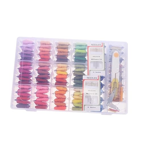 EXCEART 1 Satz Stickwerkzeuge Nähset für Erwachsene Sticknadeln selber machen Flickzeug Stickerei embroidery set dekoring stickzubehör selber machen Kreuzstichpackungen Außenbox Kunststoff von EXCEART