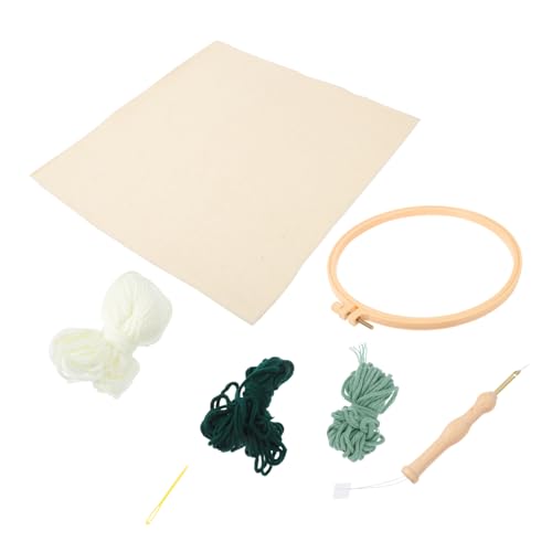 EXCEART 1 Satz Stochermaterialpaket DIY handgemachte Bastelsets Punch-Stickerei-Kit Stanzzubehör sticken für anfänger stickmuster DIY-Stickmaterial Punch-Needle-Kits für Anfänger Garn von EXCEART