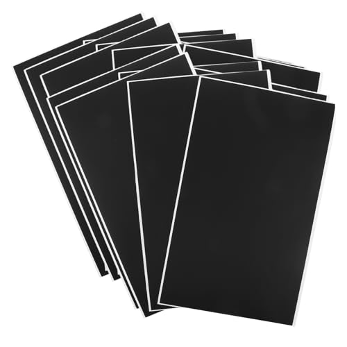 EXCEART 1 Satz Tafelaufkleber Tafeletiketten Für Gläser Schranketiketten Wiederverwendbare Etiketten Trocken Abwischbarer Aufkleber Haushaltstafel Tafel Tapete Pvc Selbstklebend Black 20st von EXCEART