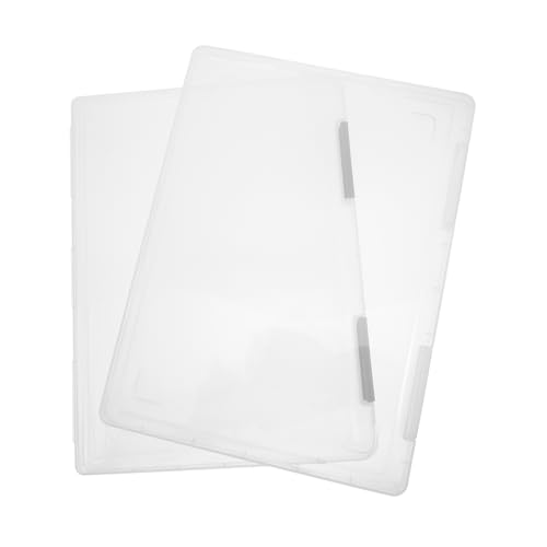 EXCEART 1 Satz Transparente Aktenbox Scapbook Aktenboxen Schreibtisch Aufbewahrungsorganisator Zeitschriften Transparenter Aktenorganisator Papier Organizer Kunststoff 2Stk von EXCEART