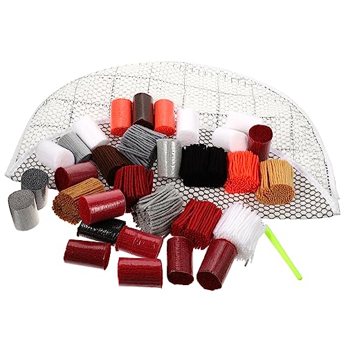 EXCEART 1 Satz gehäkelter teppich selber machen Stoff Stickrahmen Stich-Kit Stickerei-Einkaufstasche Stickgarn Abdeckung embroidery kit embroidery set werkzeug Kissenstickerei Stickteppich von EXCEART